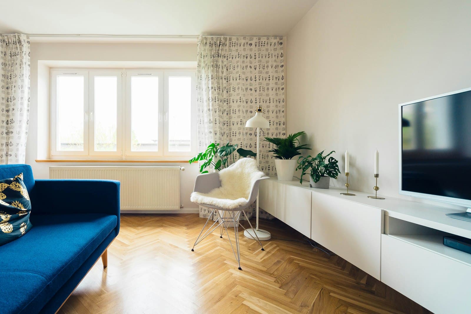 Séjour d’un appartement géré par une conciergerie
